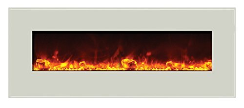 Amantii WM-BI-48-5823-WHTGLS Electric Fireplace N10