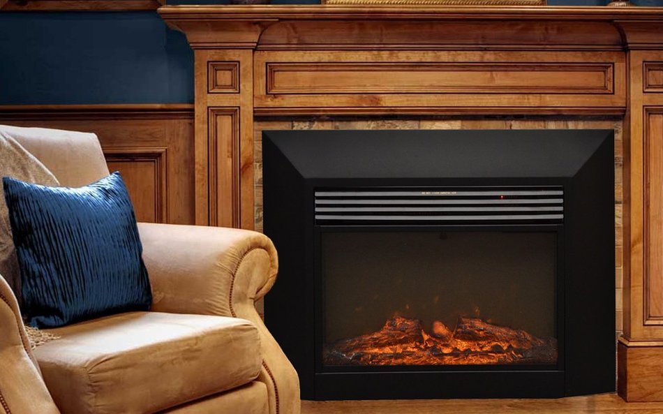 Touchstone 80009 Ingleside Electric Fireplace Insert for Mantles, 28 inch wide, 1500/750 Watt Heater (Black) N3