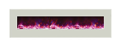 Amantii WM-BI-48-5823-WHTGLS Electric Fireplace N15