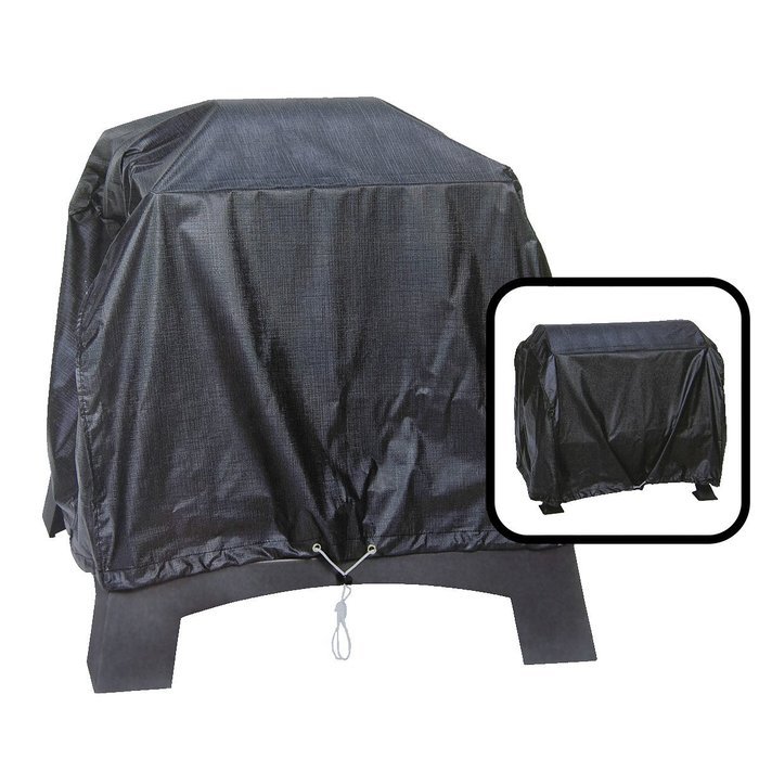 Deluxe Outdoor Fireplace Cover Square All Weather Resistant PVC Heater Pit Grill