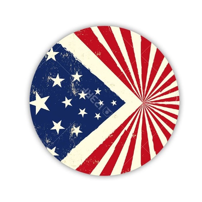 Generic Beautify Cup Mat Design With American Flag 3 Mdf N2