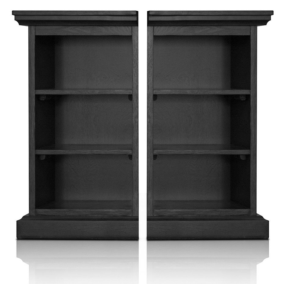 Lifesmart Lifelux FP0017-AC1 Side Shelves for Media Center Fireplace in Burnished Oak, 48" N3