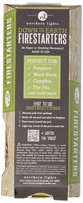 Northern Lights Candles Down to Earth 10 Pods Firestarters, Maple Bacon