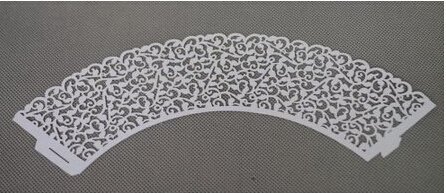 Worldoor&reg; 100 Filigree Little Vine Lace Laser Cut Cupcake Wrapper Liner Baking Cup Muffin Case Trays Wedding Birthday...