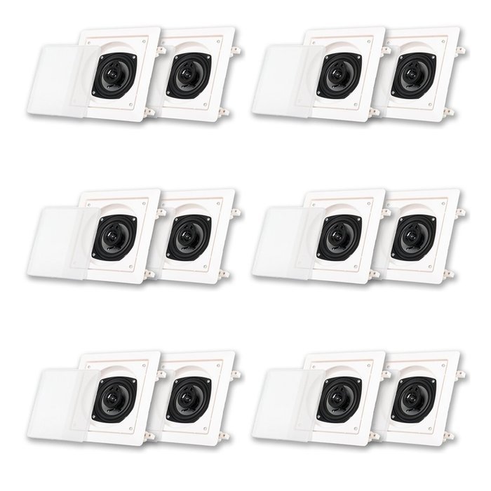 Acoustic Audio CS-I42S-6PR 150 Watt 4" 2-Way Home Theater In-Wall/Ceiling Speakers (6-Pair)