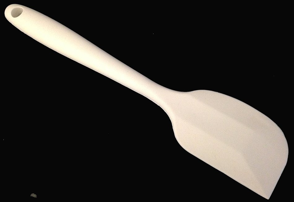 PHT Silicone Spatula Spoon Brush , 8", Set of 3 White