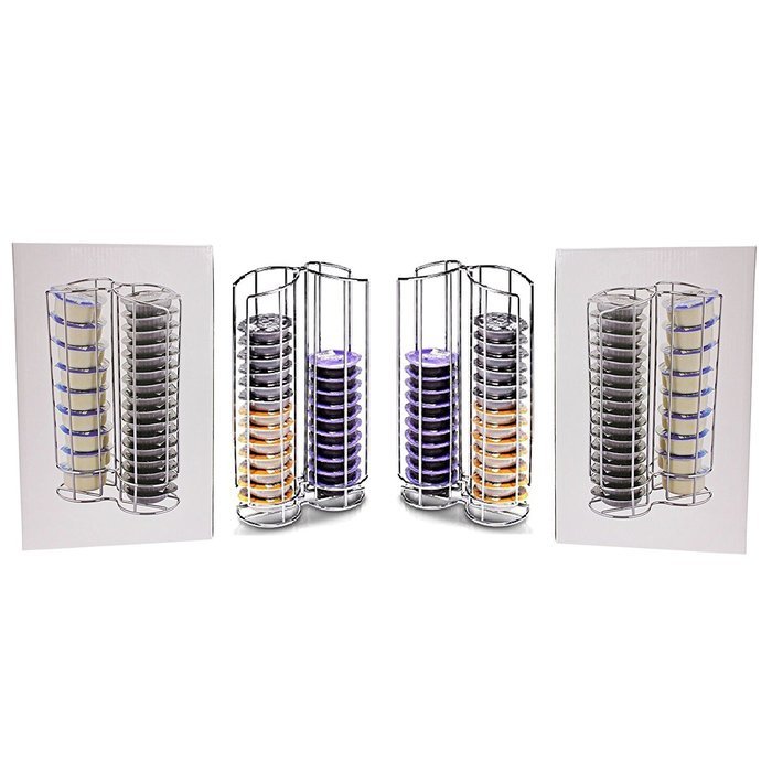 Spares2go 32 T-Disc Holder Rack For Bosch Tassimo Coffee Machine Capsule Pods 64 Pod Tower Dispensers