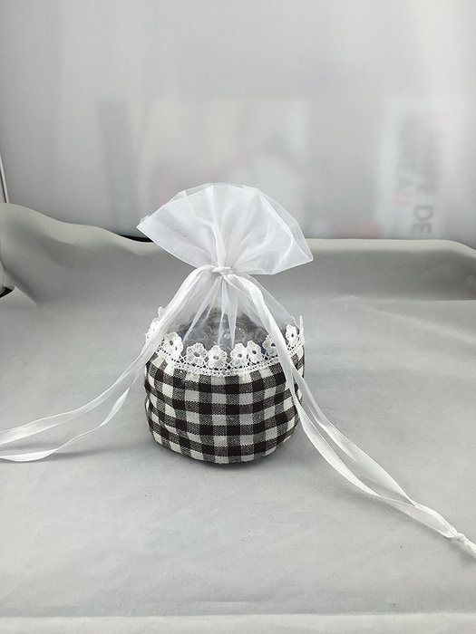 SumDirect 20Pcs 3"x5.9" Organza Cotton Lace Ribbon Drawstring Bamboo Charcoal Yarn Bag/ Air Purification Bag/Lattice... N6