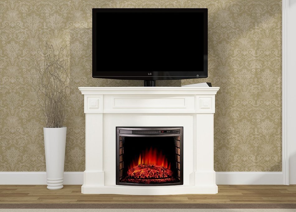 Argo Furniture Alessa Electric Fireplace, White N5