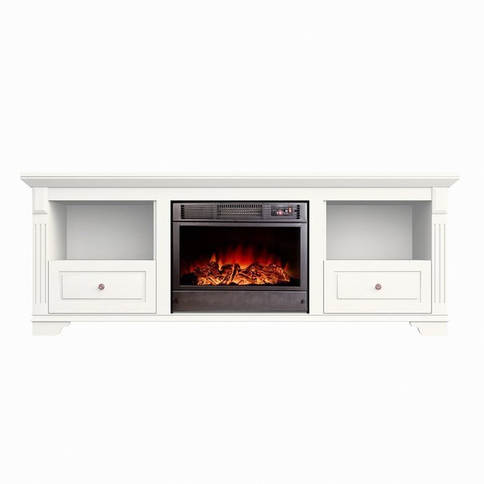 Argo Furniture Alessa Electric Fireplace, White N8