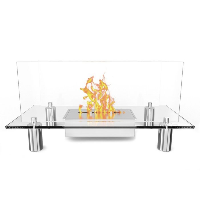 Elite Flame Delano Free Standing Floor Indoor Outdoor Ethanol Fireplace N2