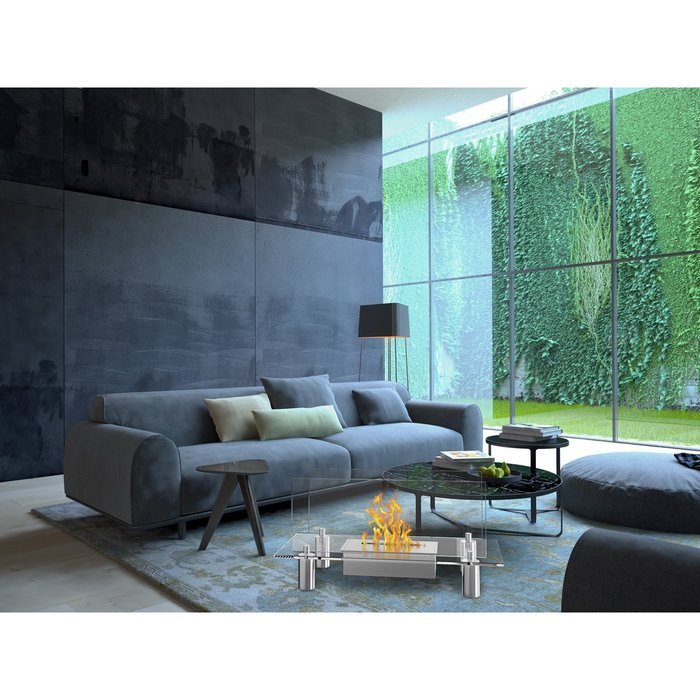 Elite Flame Delano Free Standing Floor Indoor Outdoor Ethanol Fireplace N3