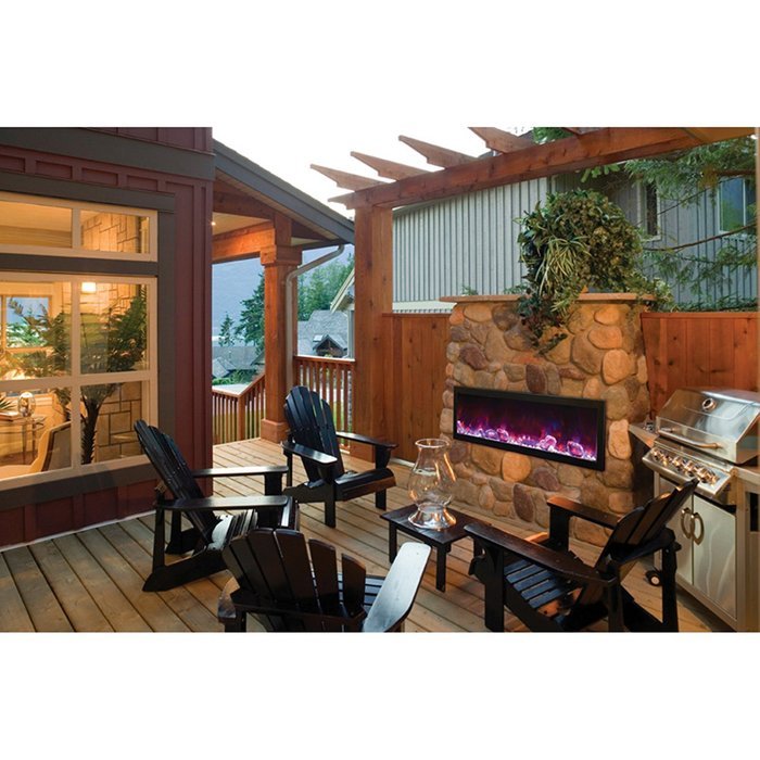 Amantii Outdoor Panorama Series Slim Electric Fireplace, 50 Inch N3