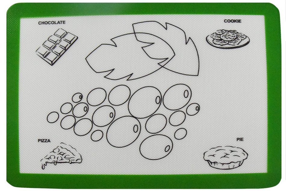 Homankit Silicone Baking Mat - 11 5/8" x 16 1/2" Non Stick Silicon Liner for Bake Pans & Rolling - Unique Design...