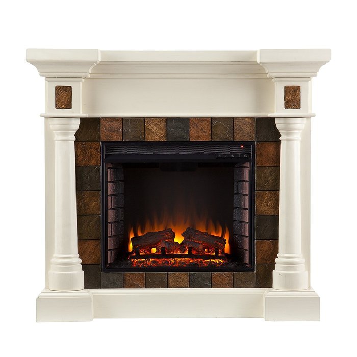 Carrington Faux Slate Convertible Electric Fireplace - Ivor N2