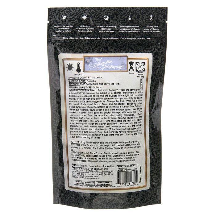 Metropolitan Tea Discovery Loose Tea Pack, Lemon Green Flavored Green, 80gm N3