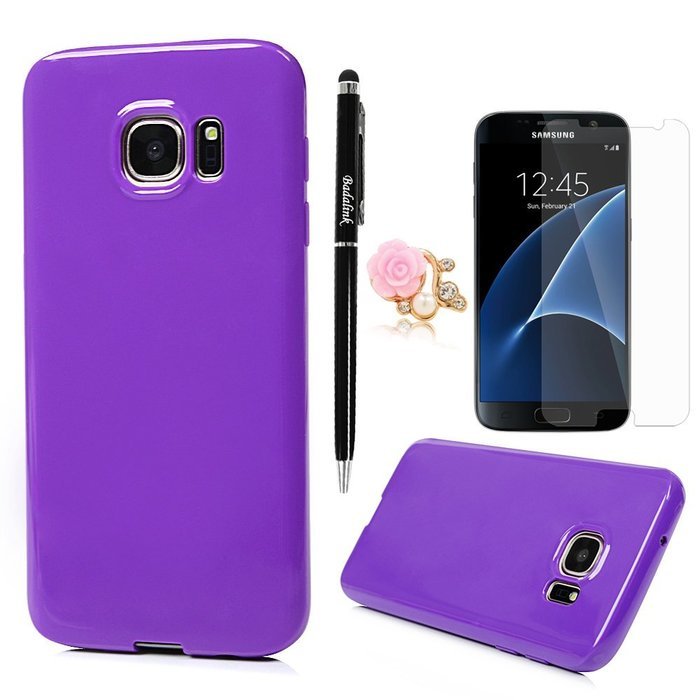 Badalink Galaxy S7 Case Candy Color Soft TPU Rubber Skin Bumper Case Shockproof Flexible Easy Grip Slip Rrsistant... N75