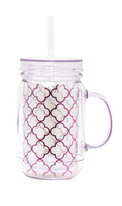 Eco one Mason Jar with seal Lid, 20-Ounce, Metallic Silver