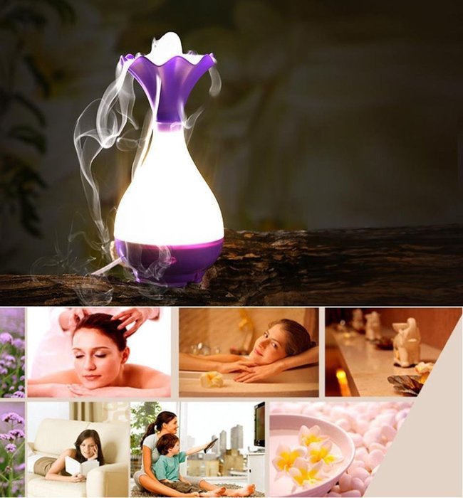 Dacawin New Ultrasonic USB Aroma Humidifier Air Diffuser Purifier Lonizer Atomizer Home (orange) N4