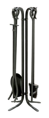 Uniflame, F-11140, 5-Piece Wrought Iron Toolset, Black