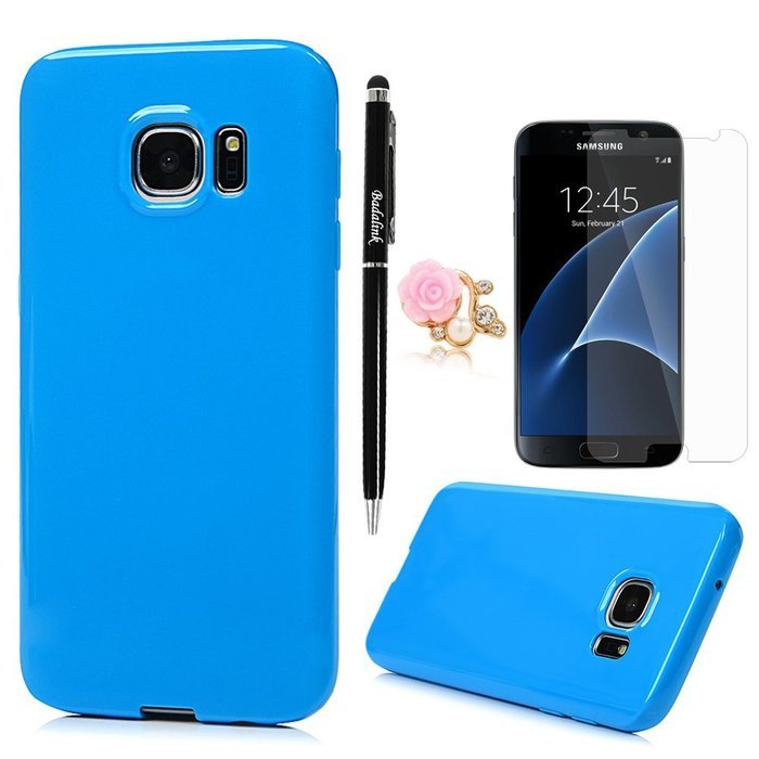 Badalink Galaxy S7 Case Candy Color Soft TPU Rubber Skin Bumper Case Shockproof Flexible Easy Grip Slip Rrsistant... N89