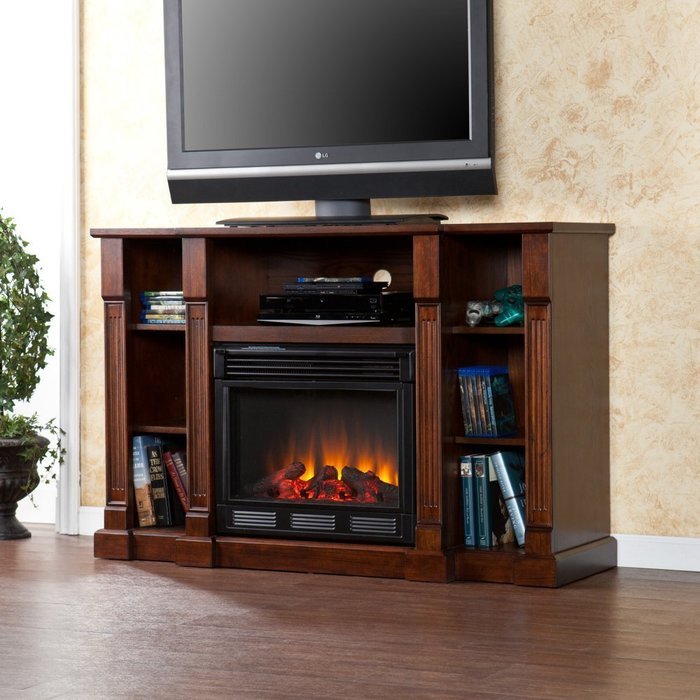 Southern Enterprises Artaxes Electric Media Fireplace - Espresso N4