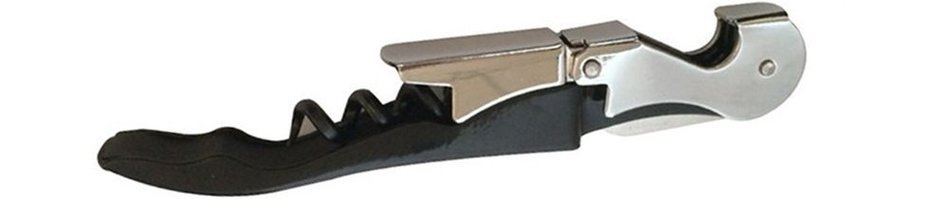 BeautyMood All-in-one Metal Double Hinged Restaurant Wine Bottle Opener, Waiter Quality Compact Stainless Steel...