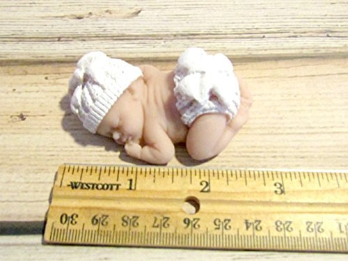 Cake Topper or Crafts Painted Polymer Clay Bow Baby Cake Topper or Craft
