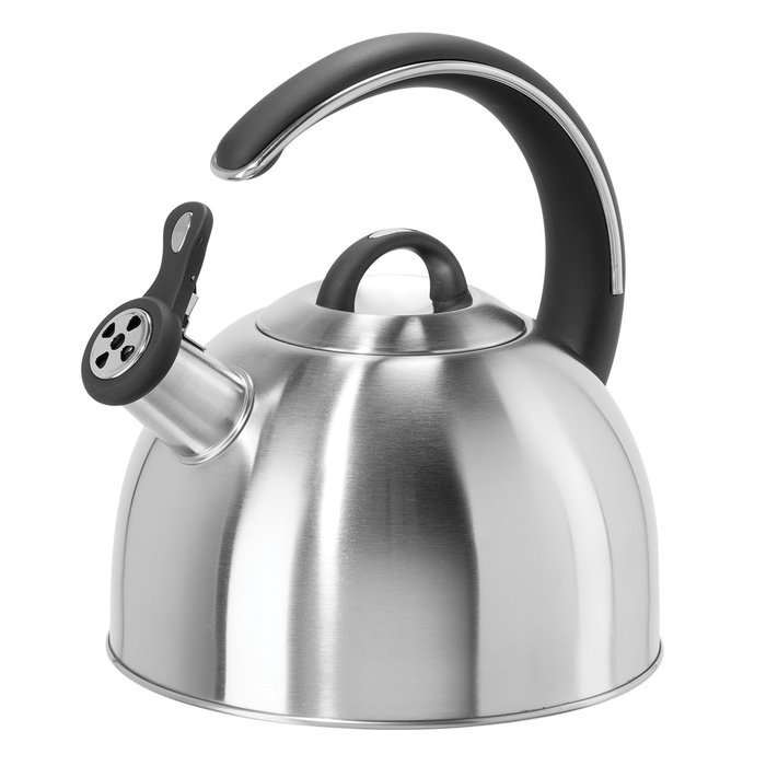 Oggi Whistling Tea Kettle with Capsulated Base, 2.8 L/95 oz, Stainless Steel