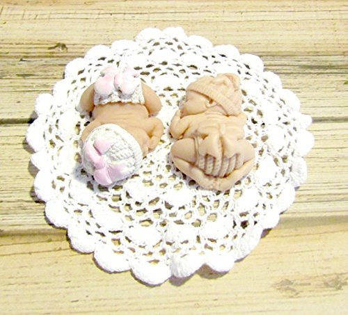 Cake Topper or Crafts Painted Polymer Clay Bow Baby Cake Topper or Craft N2