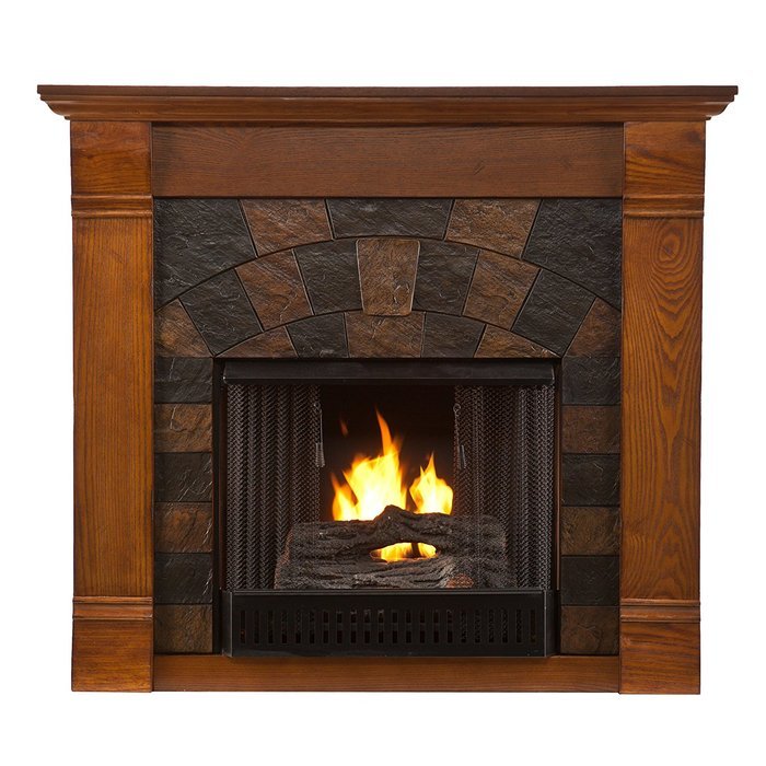 Southern Enterprises Elkmont Oak Electric Fireplace N7