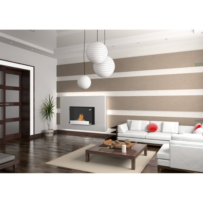Elite Flame Milan Ventless Bio Ethanol Wall Mounted Fireplace N3