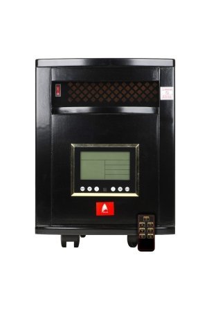 Premium Black 1,000SQ FT Indoor Quartz Infrared Atlas Heater with Remote Control (6 Quartz Emitters!) & Two Year...