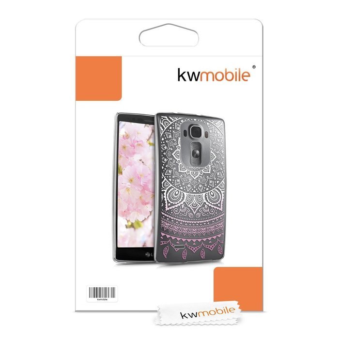 kwmobile Elegant and light weight Crystal Case Design Indian sun for LG G Flex 2 in light pink white transparent N13