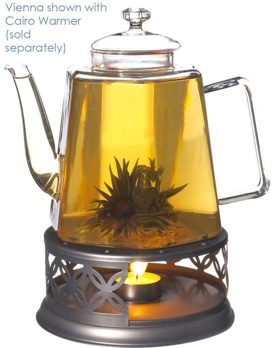 GROSCHE Cairo Premium Teapot Warmer with tea lite candle. For glass teapot and other heatproof dish warming use.