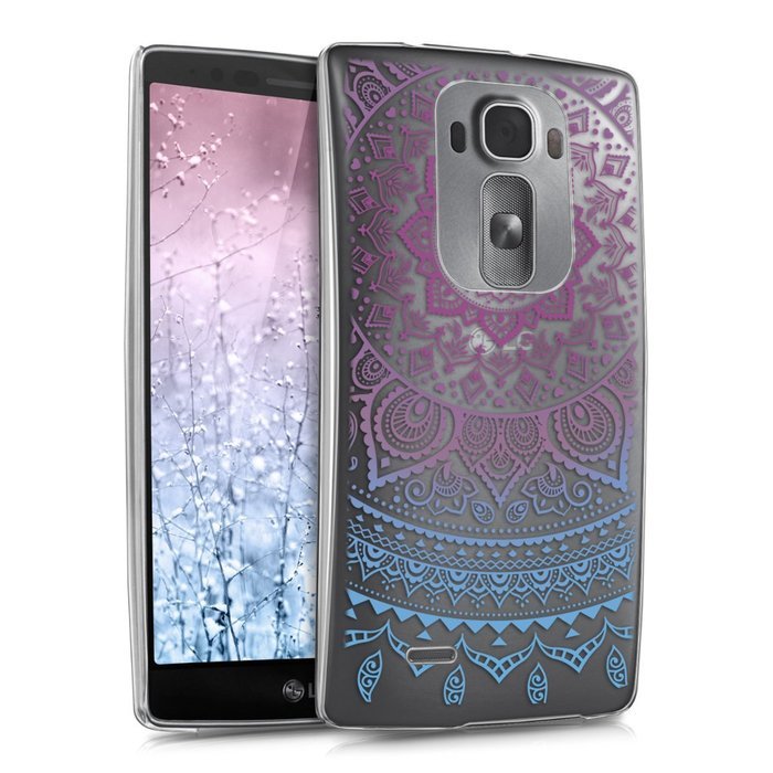 kwmobile Elegant and light weight Crystal Case Design Indian sun for LG G Flex 2 in light pink white transparent N18