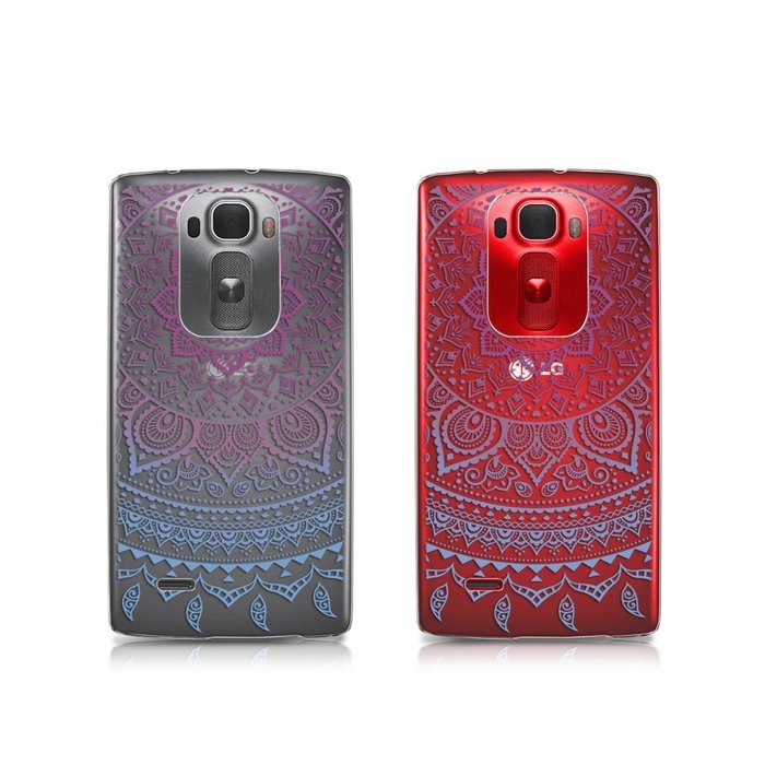 kwmobile Elegant and light weight Crystal Case Design Indian sun for LG G Flex 2 in light pink white transparent N19