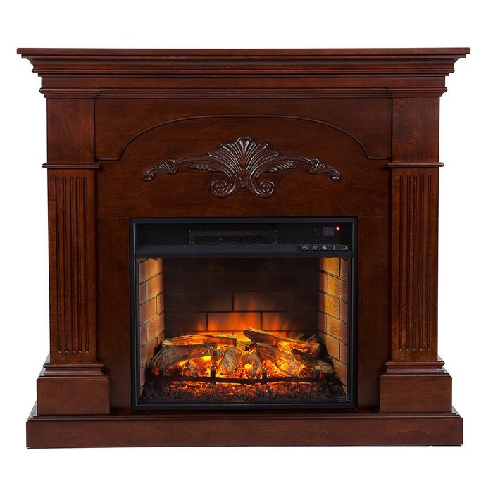 Southern Enterprises Sicilian Harvest Electric Fireplace in Mahogany N4