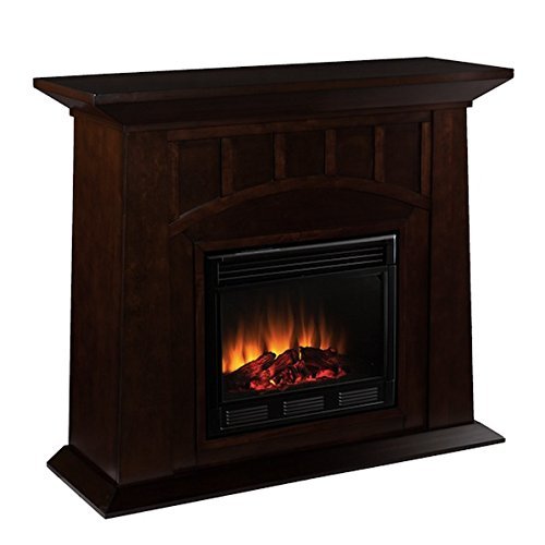 Bayard Espresso Stacked Stone Electric Fireplace N5