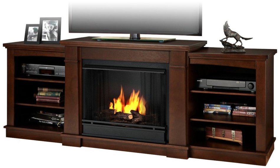 Real Flame Hawthorne Gel Fireplace - Burnished Oak N5