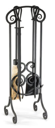 Pilgrim Home and Hearth 19003 Napa Forge Antique Scroll Fireplace Tool Set, Brushed Bronze