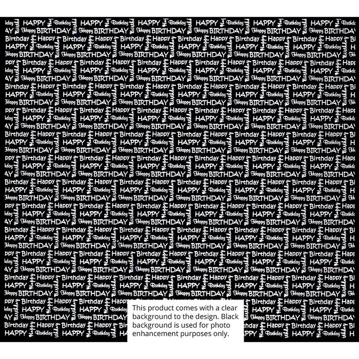 Happy Birthday White Cocoa Butter Chocolate Transfer Sheet by GSA