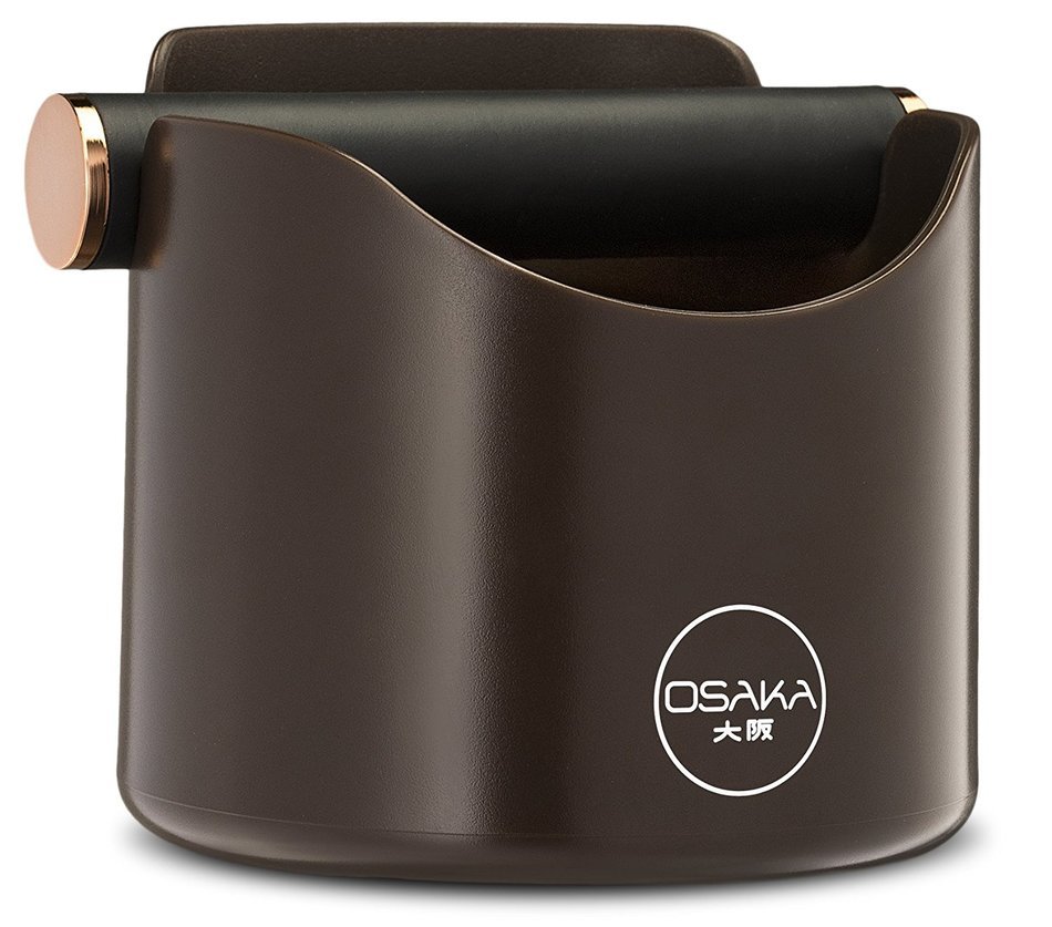 Osaka, Shock-Absorbent Espresso Knock Box - Durable 4.7 Inch Barista Style Knockbox "Kawachi Fuji Garden" (Red)