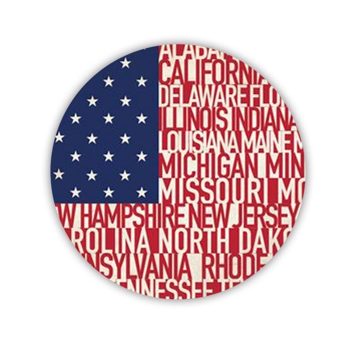 Generic Beautify Cup Mat Design With American Flag 3 Mdf N5