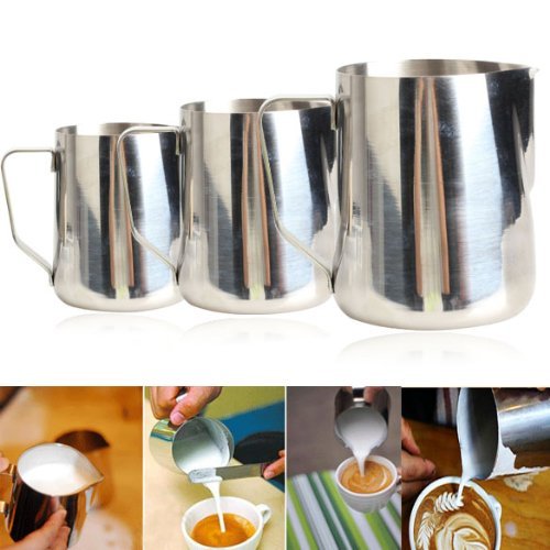 Hrph 350mL Stainless Steel Kitchen Home Handle Coffee Garland Cup Jug N2