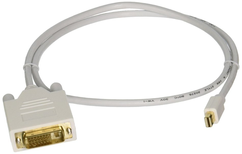 Monoprice 105998 3-Feet 32AWG Mini Display Port to DVI Cable - White