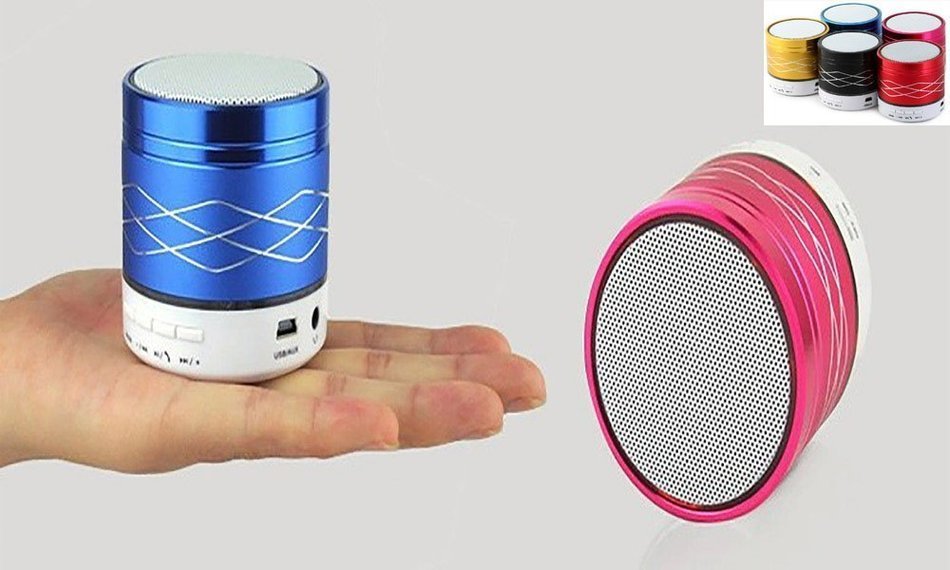 Mini bluetooth speaker, inShang 7 colors Flash LED Bluetooth mini speaker support hands free and TF card/USB,... N2