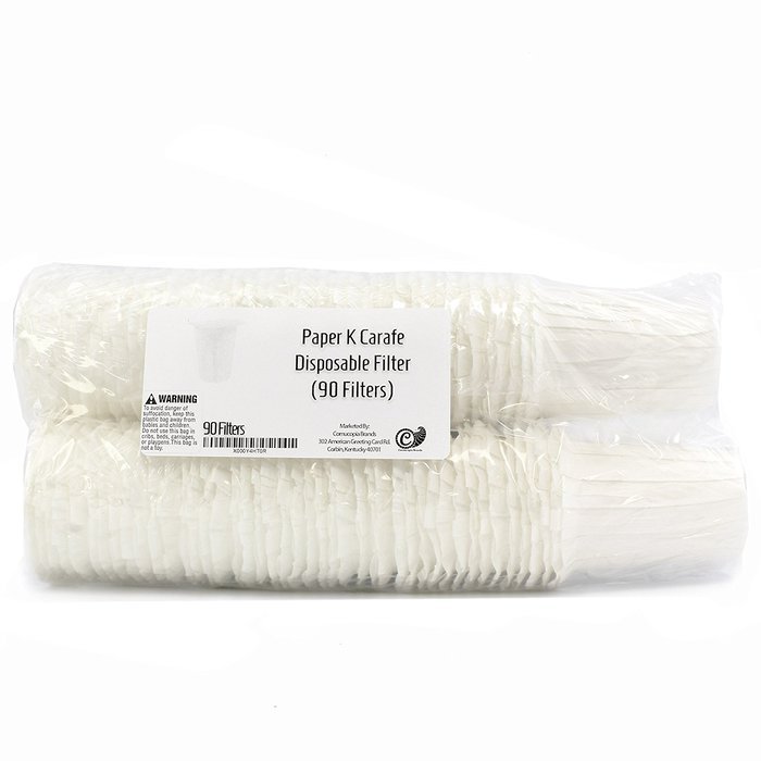 K Carafe Compatible Paper Disposable Filters, Paper K Carafe Filter Cups-(90 Filters) N2