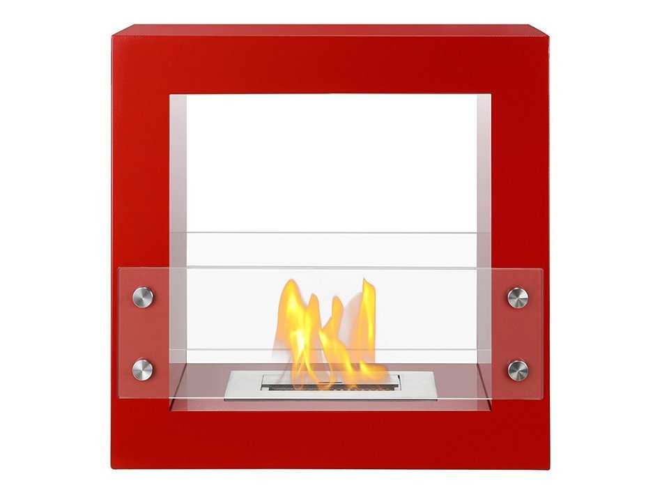 Ignis Tectum Mini White Freestanding Ventless Ethanol Fireplace N10