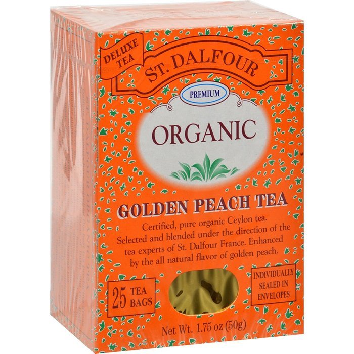 St. Dalfour Organic Tea, Golden Peach, 25 ct